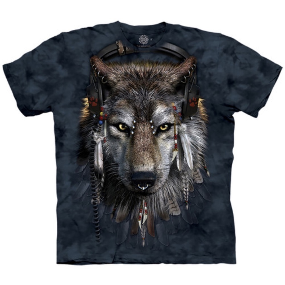 The Mountain DJ Fen Dark Gray Tie Dyed Tee Size L